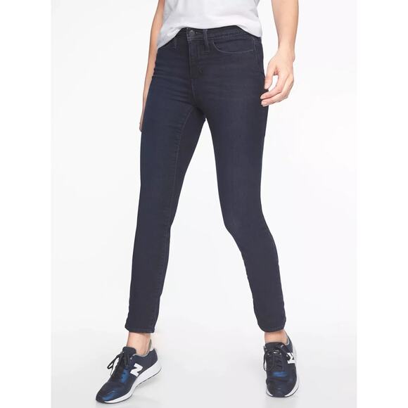 ATHLETA Sculptek™ Skinny Stretch Jeans in Overdye Dark Wash Size 2 - Picture 1 of 9